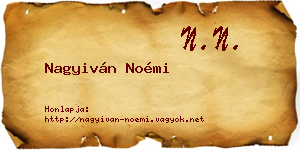 Nagyiván Noémi névjegykártya